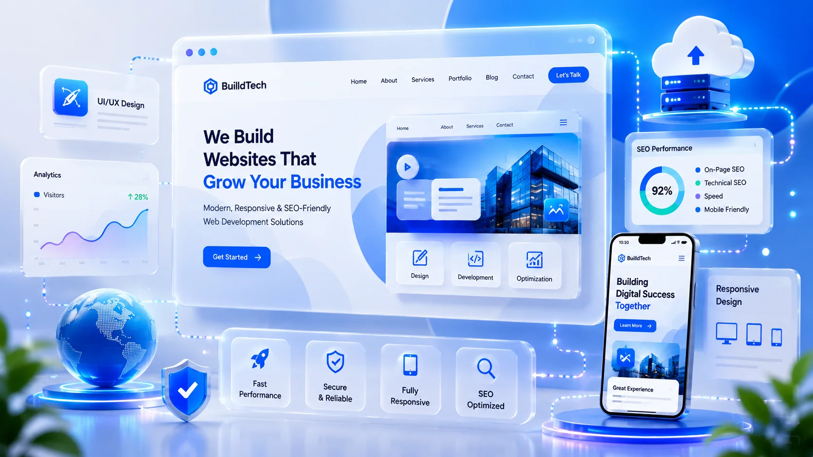 Professional website development services in India offering custom, responsive, SEO-friendly websites for businesses.