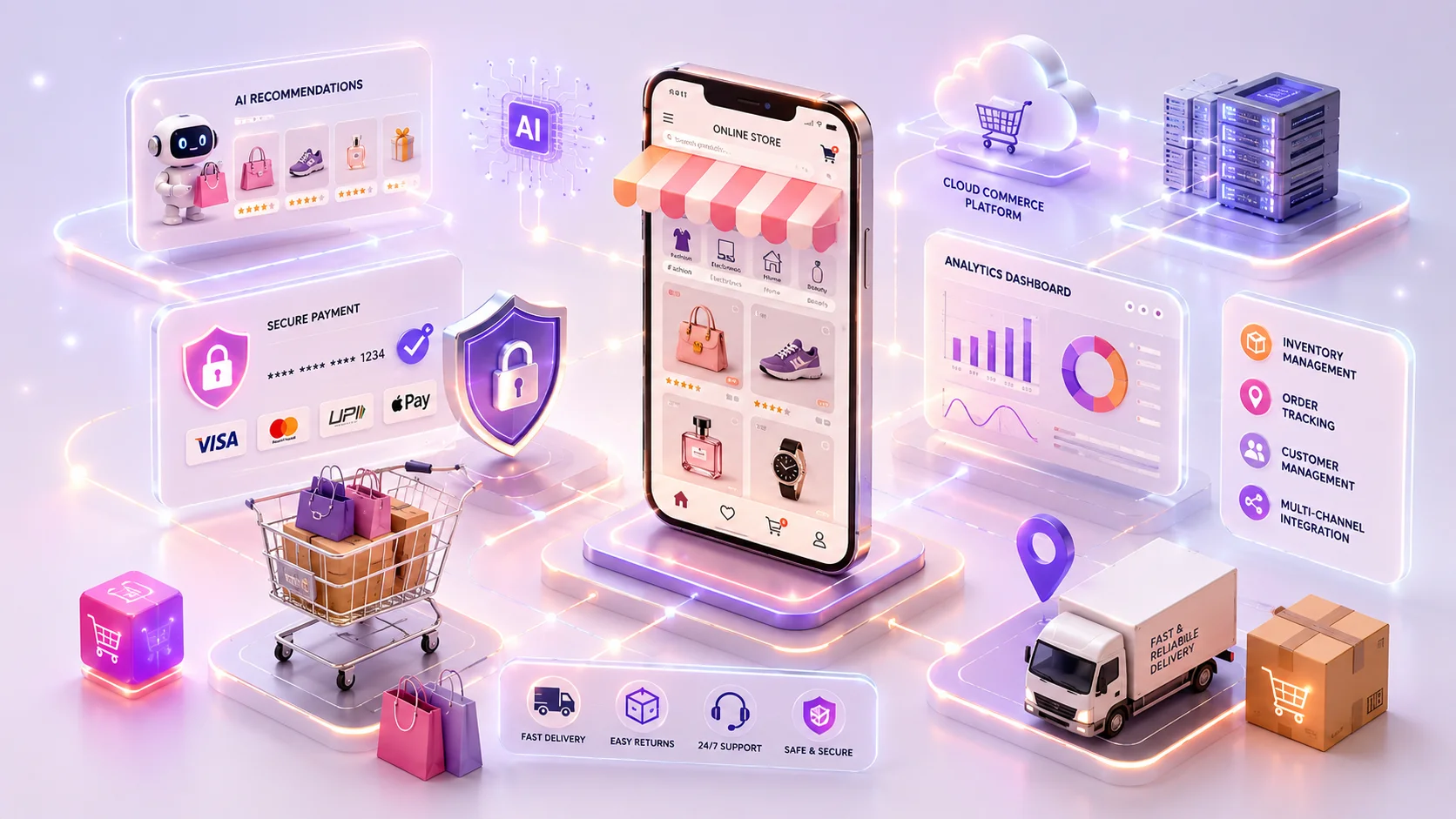 eCommerce website development services in India creating custom online stores with secure payments, responsive design, and SEO optimization.