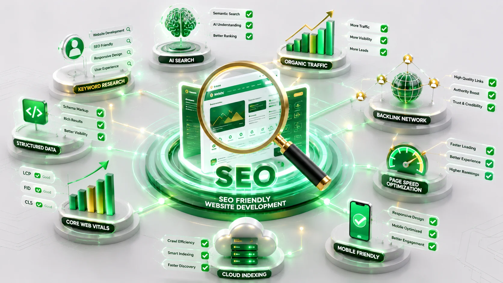 SEO-friendly website development creating fast, responsive, and optimized business websites that rank higher on Google in 2026.