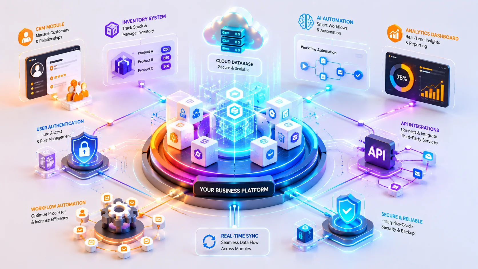 Custom web application development services building scalable, secure, and high-performance business solutions with modern technologies.