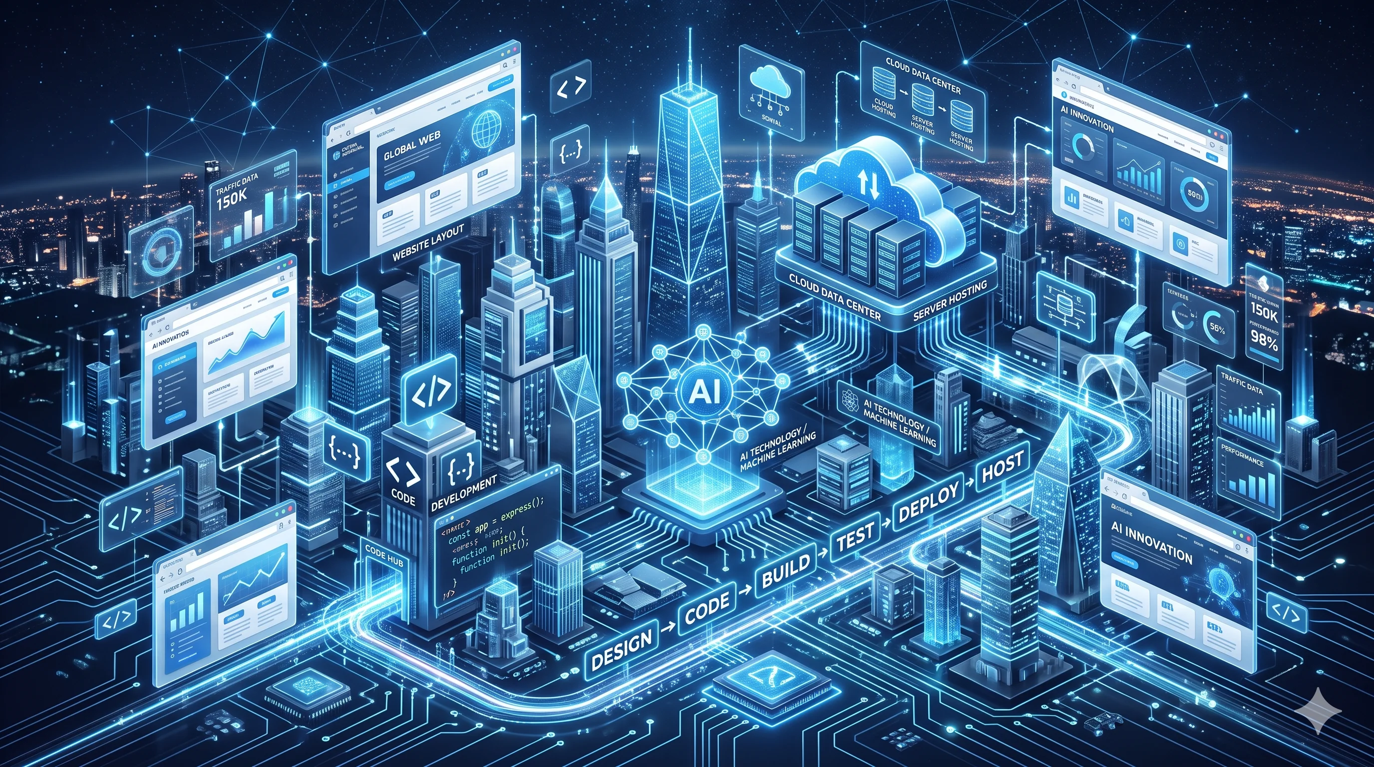 Business website design company illustration